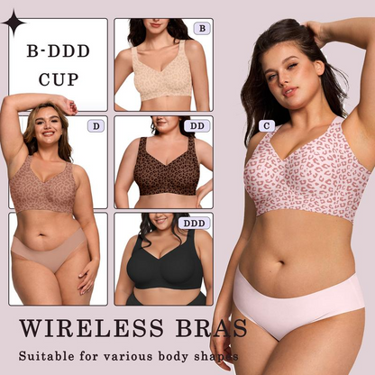 🎉Best Seller-60% Off💖 Women Jelly Bras Wirefree, Full Coverage No Underwire Everyday Bras Comfortable Wireless Padded Tshirt Bra