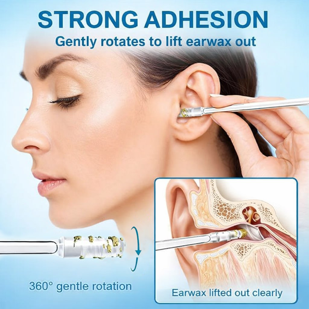 Last Day Promotion 60% OFF ⏰ Reusable Earwax Removal Adhesive Swabs for Ear Cleaning – Gentle & Safe for All Ages