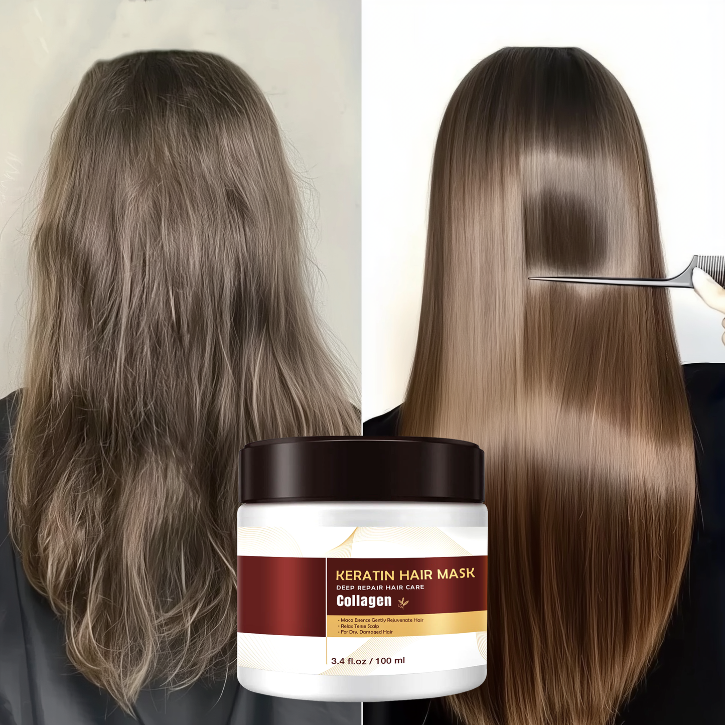 HOT SALE 60% OFF🔥 Professional Collagen Hair Treatment Mask - Deep Nourishment, Strong Repair