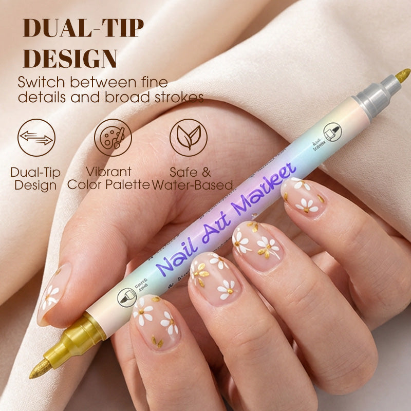 🎨 HOT DEAL 50% OFF! Dual‑Tip Nail Art Pens – Quick‑dry, no UV lamp.