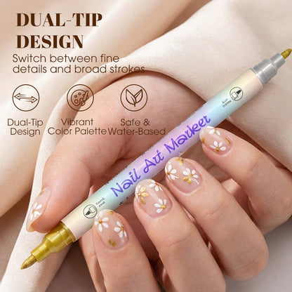 🎨 HOT DEAL 50% OFF! Dual‑Tip Nail Art Pens – Quick‑dry, no UV lamp.