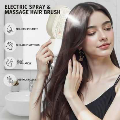 60% OFF NOW ! 💐 Electric Spray & Massage Hair Brush – Soothing Scalp Massage, Fine Mist Spraying & Smooth Hair Care Design ✨