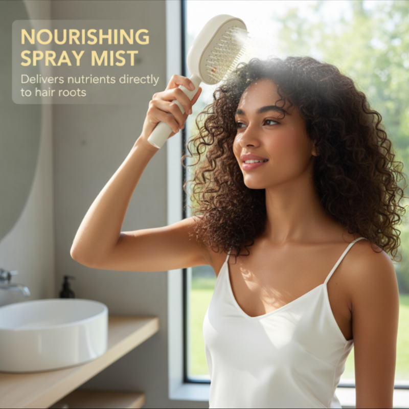 60% OFF NOW ! 💐 Electric Spray & Massage Hair Brush – Soothing Scalp Massage, Fine Mist Spraying & Smooth Hair Care Design ✨