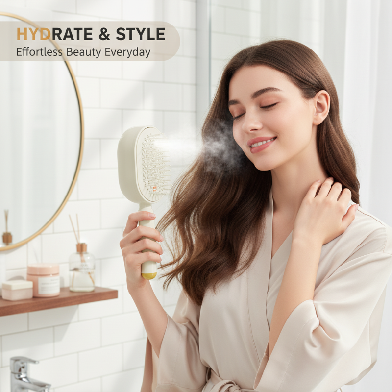 60% OFF NOW ! 💐 Electric Spray & Massage Hair Brush – Soothing Scalp Massage, Fine Mist Spraying & Smooth Hair Care Design ✨