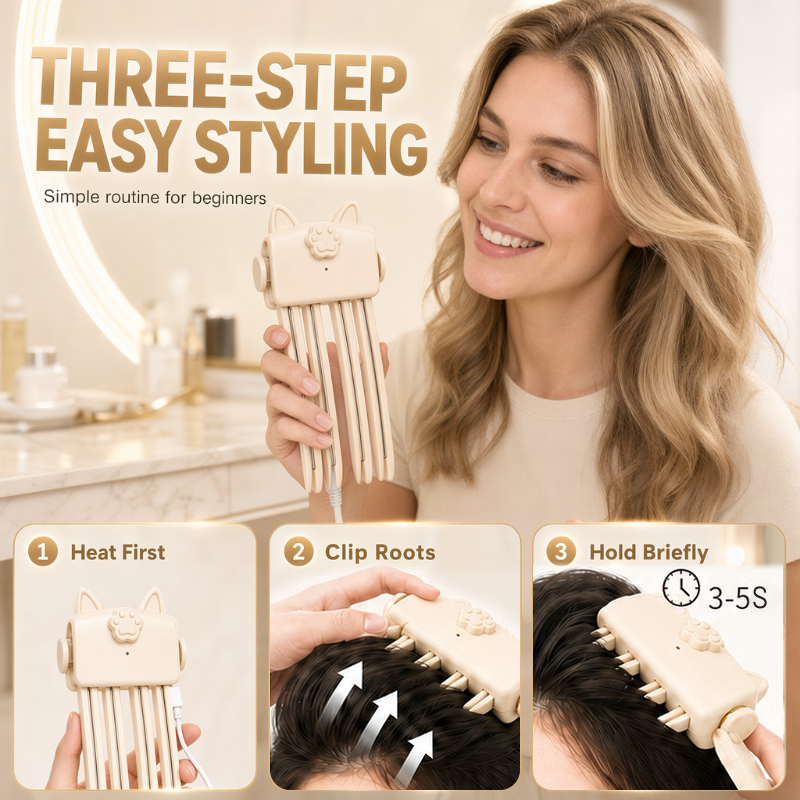 💇 Heated Volumizing Root Lift Clip - Instant All-Day Crown Lift