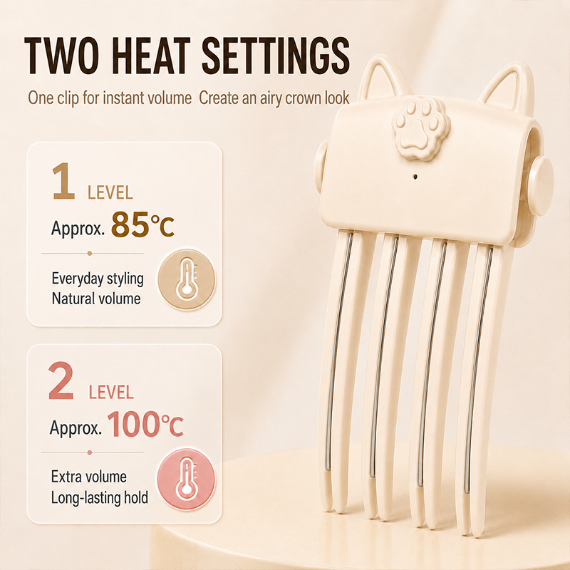💇 Heated Volumizing Root Lift Clip - Instant All-Day Crown Lift