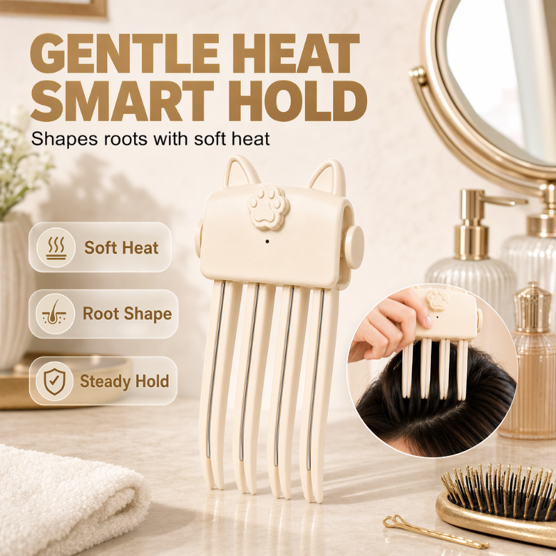 💇 Heated Volumizing Root Lift Clip - Instant All-Day Crown Lift