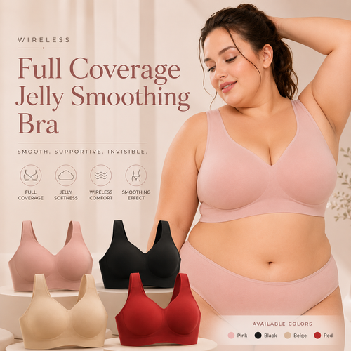 🔥HOT SALE: 60% OFF 💖 2026 Full Coverage Wireless Jelly Bra - Support Without The Wires